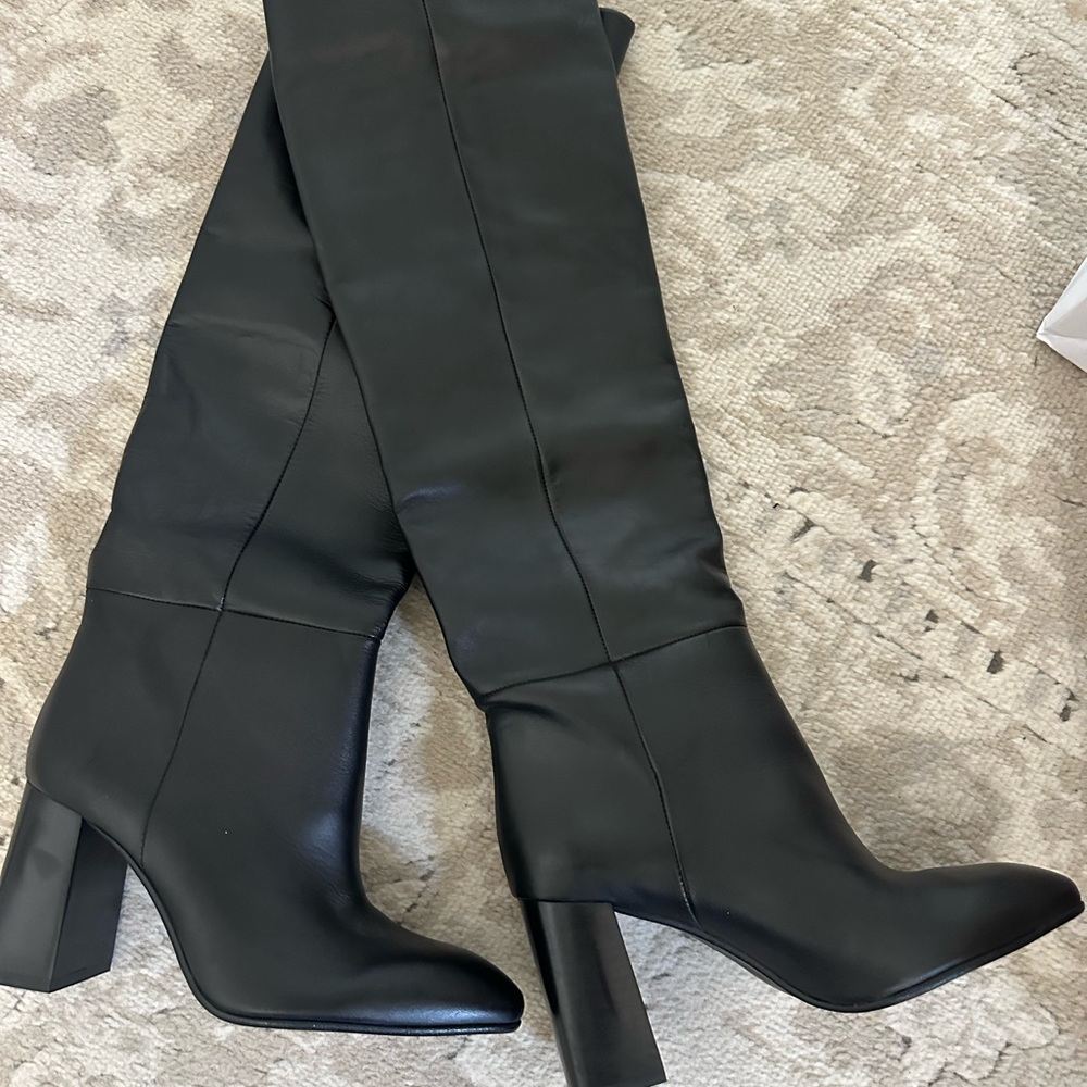 Zara Black Heeled Boots
